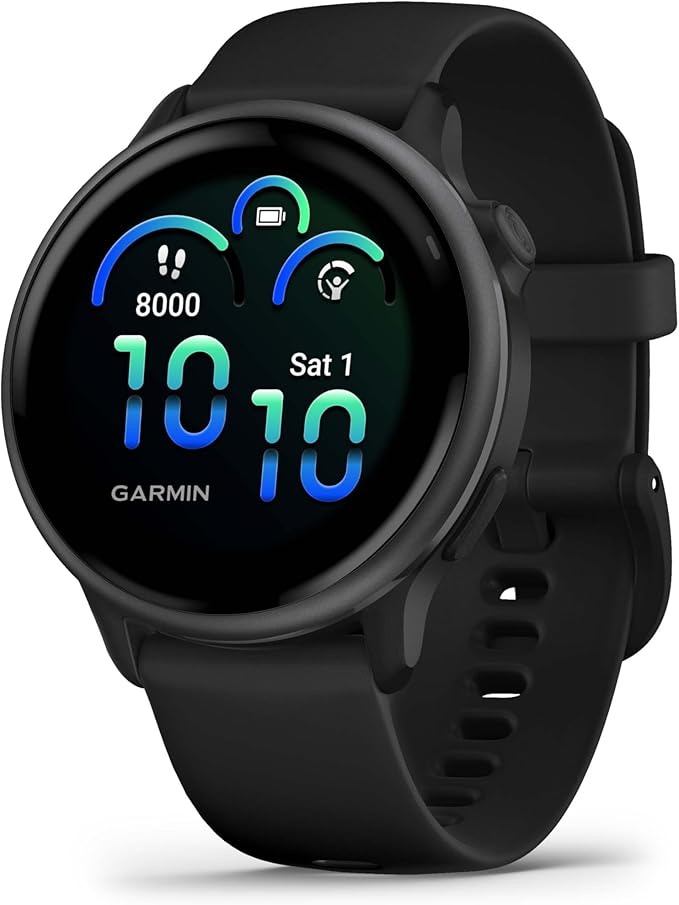 Garmin vívoactive 6 - Montre connectée avec GPS Forme & santé avec écran Ultra-Lumineux - Gray avec boîtier Noir 